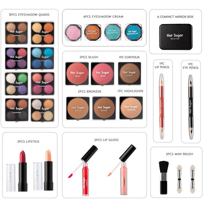 52-Color Women's Makeup Kit + Full Accessories