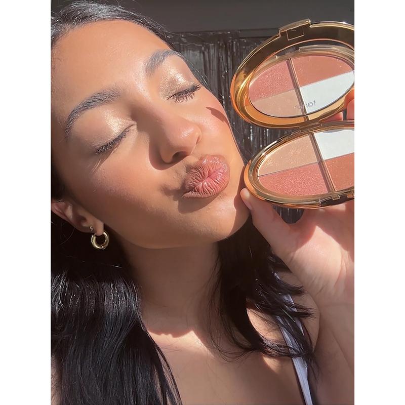 Blush Palette + Eyeshadow & Highlighter Makeup Set